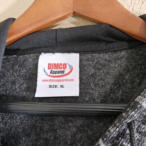 Dimco Apparel Size XL Navy Pier Chicago Sweatshirt Hoodie Gray Black Polyester - Picture 3 of 5